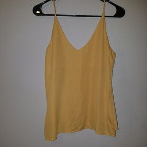 Yellow V neck tank top
